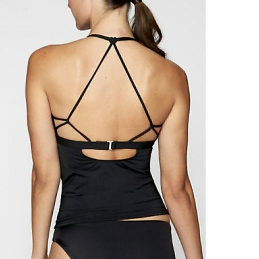 ATHLETA Molded Prism Back Tankini Swim Top